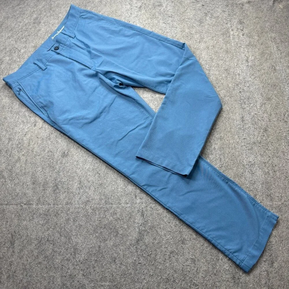 Tommy Bahama Golf Pants Men 32 x 29* Blue Nylon Performance Zip Pocket